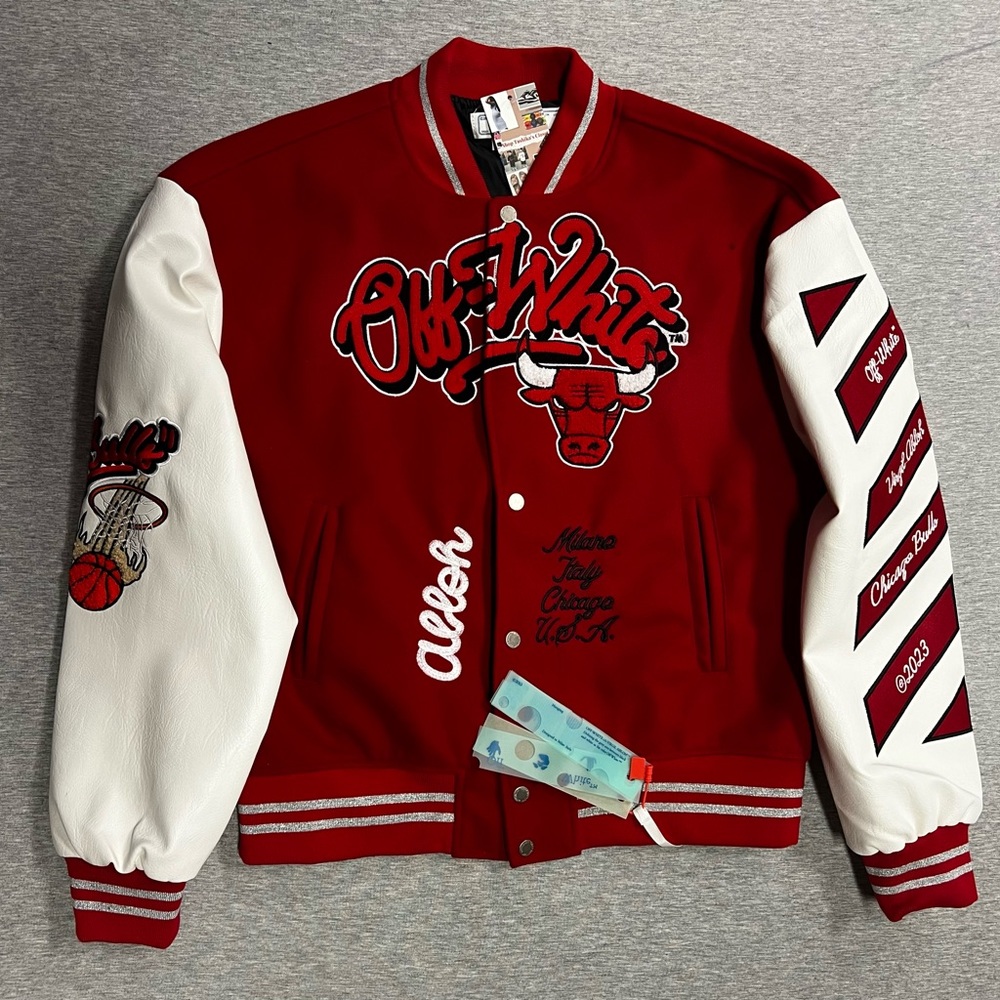 OFF White Chicago Bulls Varsity Jacket